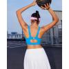 imageRUNNING GIRL Sports Bras for Women High Support Adjustable Straps High Impact Molded Cup Sports Bra with Sewn in PadsBright Blue