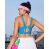 imageRUNNING GIRL Sports Bras for Women High Support Adjustable Straps High Impact Molded Cup Sports Bra with Sewn in PadsBright Blue