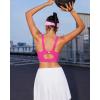 imageRUNNING GIRL Sports Bras for Women High Support Adjustable Straps High Impact Molded Cup Sports Bra with Sewn in PadsHot Pink
