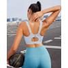 imageRUNNING GIRL Sports Bras for Women High Support Adjustable Straps High Impact Molded Cup Sports Bra with Sewn in PadsIcy Grey