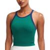 imageRUNNING GIRL Sports Bras for Women High Support Longline Sports Bra High Impact Workout Tank Tops Yoga Bra with Built in BrasAqua Green
