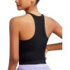 imageRUNNING GIRL Sports Bras for Women High Support Longline Sports Bra High Impact Workout Tank Tops Yoga Bra with Built in BrasBlack