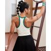 imageRUNNING GIRL Sports Bras for Women High Support Longline Sports Bra High Impact Workout Tank Tops Yoga Bra with Built in BrasOffwhite
