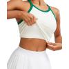 imageRUNNING GIRL Sports Bras for Women High Support Longline Sports Bra High Impact Workout Tank Tops Yoga Bra with Built in BrasOffwhite