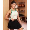 imageRUNNING GIRL Sports Bras for Women High Support Longline Sports Bra High Impact Workout Tank Tops Yoga Bra with Built in BrasOffwhite