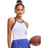 imageRUNNING GIRL Sports Bras for Women High Support Longline Sports Bra High Impact Workout Tank Tops Yoga Bra with Built in BrasWhite