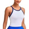 imageRUNNING GIRL Sports Bras for Women High Support Longline Sports Bra High Impact Workout Tank Tops Yoga Bra with Built in BrasWhite