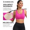 imageRUNNING GIRL Sports Bras for Women High Support Moulded Cup High Impact Sports Bras Racerback Workout Running Yoga Bra3045 Hot Pink
