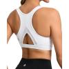 imageRUNNING GIRL Sports Bras for Women High Support Moulded Cup High Impact Sports Bras Racerback Workout Running Yoga BraCloud White