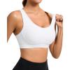 imageRUNNING GIRL Sports Bras for Women High Support Moulded Cup High Impact Sports Bras Racerback Workout Running Yoga BraCloud White