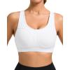 imageRUNNING GIRL Sports Bras for Women High Support Moulded Cup High Impact Sports Bras Racerback Workout Running Yoga BraCloud White