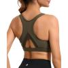 imageRUNNING GIRL Sports Bras for Women High Support Moulded Cup High Impact Sports Bras Racerback Workout Running Yoga BraKhaki Green