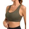 imageRUNNING GIRL Sports Bras for Women High Support Moulded Cup High Impact Sports Bras Racerback Workout Running Yoga BraKhaki Green