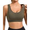 imageRUNNING GIRL Sports Bras for Women High Support Moulded Cup High Impact Sports Bras Racerback Workout Running Yoga BraKhaki Green