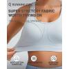imageRUNNING GIRL Sports Bras for Women High Support Moulded Cup High Impact Sports Bras Racerback Workout Running Yoga BraSilver Gray