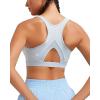 imageRUNNING GIRL Sports Bras for Women High Support Moulded Cup High Impact Sports Bras Racerback Workout Running Yoga BraSilver Gray