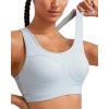 imageRUNNING GIRL Sports Bras for Women High Support Moulded Cup High Impact Sports Bras Racerback Workout Running Yoga BraSilver Gray