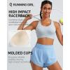 imageRUNNING GIRL Sports Bras for Women High Support Moulded Cup High Impact Sports Bras Racerback Workout Running Yoga BraSilver Gray
