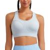 imageRUNNING GIRL Sports Bras for Women High Support Moulded Cup High Impact Sports Bras Racerback Workout Running Yoga BraSilver Gray