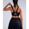 imageRUNNING GIRL Sports Bras for Women High SupportAdjustable Racerback Molded Cup Sports Bra Yoga Athletic Workout BraBlack