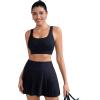 imageRUNNING GIRL Sports Bras for Women High SupportAdjustable Racerback Molded Cup Sports Bra Yoga Athletic Workout BraBlack