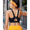 imageRUNNING GIRL Sports Bras for Women High SupportAdjustable Racerback Molded Cup Sports Bra Yoga Athletic Workout BraBlack