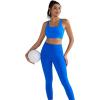 imageRUNNING GIRL Sports Bras for Women High SupportAdjustable Racerback Molded Cup Sports Bra Yoga Athletic Workout BraBlue