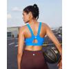 imageRUNNING GIRL Sports Bras for Women High SupportAdjustable Racerback Molded Cup Sports Bra Yoga Athletic Workout BraBlue