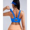 imageRUNNING GIRL Sports Bras for Women High SupportAdjustable Racerback Molded Cup Sports Bra Yoga Athletic Workout BraBlue