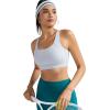 imageRUNNING GIRL Sports Bras for Women High SupportAdjustable Racerback Molded Cup Sports Bra Yoga Athletic Workout BraGrey
