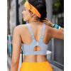 imageRUNNING GIRL Sports Bras for Women High SupportAdjustable Racerback Molded Cup Sports Bra Yoga Athletic Workout BraGrey