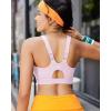 imageRUNNING GIRL Sports Bras for Women High SupportAdjustable Racerback Molded Cup Sports Bra Yoga Athletic Workout BraPink