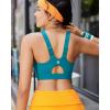 imageRUNNING GIRL Sports Bras for Women High SupportAdjustable Racerback Molded Cup Sports Bra Yoga Athletic Workout BraTeal