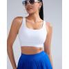imageRUNNING GIRL Sports Bras for Women High SupportAdjustable Racerback Molded Cup Sports Bra Yoga Athletic Workout BraWhite
