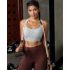 imageRUNNING GIRL Sports Bras for Women High SupportRacerback High Impact Sports Bra Moulded Cup Workout Bra Push upAice Grey