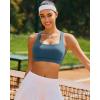 imageRUNNING GIRL Sports Bras for Women High SupportRacerback High Impact Sports Bra Moulded Cup Workout Bra Push upAnavy Blue
