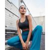 imageRUNNING GIRL Sports Bras for Women Medium Impact Molded Cup Sports Bra for Running with Sewn in PadsBlack