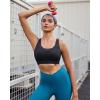 imageRUNNING GIRL Sports Bras for Women Medium Impact Molded Cup Sports Bra for Running with Sewn in PadsBlack