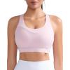 imageRUNNING GIRL Sports Bras for Women Medium Impact Molded Cup Sports Bra for Running with Sewn in PadsPink