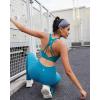 imageRUNNING GIRL Sports Bras for Women Medium Impact Molded Cup Sports Bra for Running with Sewn in PadsTeal