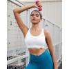 imageRUNNING GIRL Sports Bras for Women Medium Impact Molded Cup Sports Bra for Running with Sewn in PadsWhite