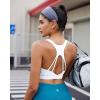 imageRUNNING GIRL Sports Bras for Women Medium Impact Molded Cup Sports Bra for Running with Sewn in PadsWhite