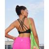 imageRUNNING GIRL Sports Bras for Women Medium Support CrissCross Strappy Sports Bra Workout Yoga Bra with Removable CupsBlack
