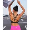 imageRUNNING GIRL Sports Bras for Women Medium Support CrissCross Strappy Sports Bra Workout Yoga Bra with Removable CupsBlack
