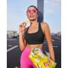 imageRUNNING GIRL Sports Bras for Women Medium Support CrissCross Strappy Sports Bra Workout Yoga Bra with Removable CupsBlack