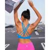 imageRUNNING GIRL Sports Bras for Women Medium Support CrissCross Strappy Sports Bra Workout Yoga Bra with Removable CupsBright Blue