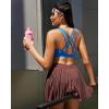 imageRUNNING GIRL Sports Bras for Women MediumHigh Impact Running Strappy Sports Bra with Removable PadsRoyal Blue
