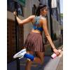 imageRUNNING GIRL Sports Bras for Women MediumHigh Impact Running Strappy Sports Bra with Removable PadsRoyal Blue