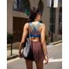 imageRUNNING GIRL Sports Bras for Women MediumHigh Impact Running Strappy Sports Bra with Removable PadsRoyal Blue