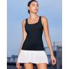 imageRUNNING GIRL Workout Tank Tops for Women Built in Shelf Bras PaddedSleeveless Gym Tops Athletic Yoga ShirtsBlack
